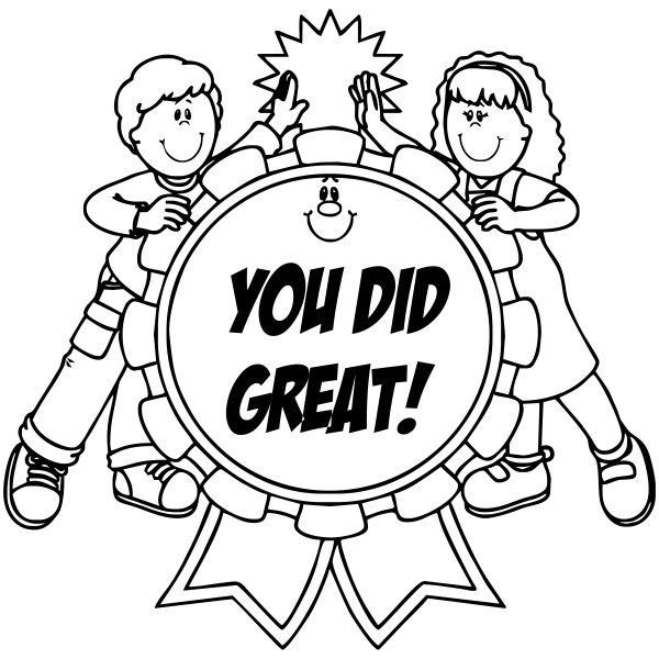 YOU DID GREAT! Student High Five Teacher Stamp