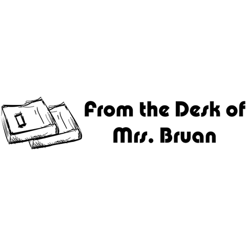 Text Books From The Desk Of Custom Teacher Stamp