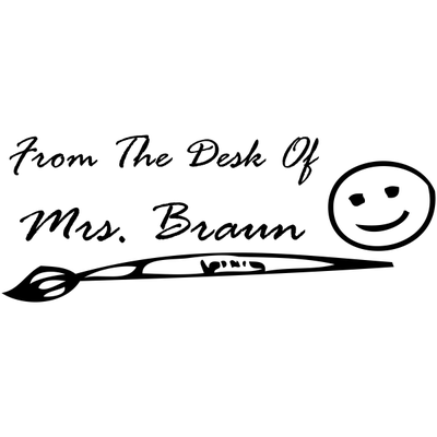 Paint Brush From Desk Stamp