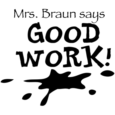 Good Work Stamp Paint Splatter
