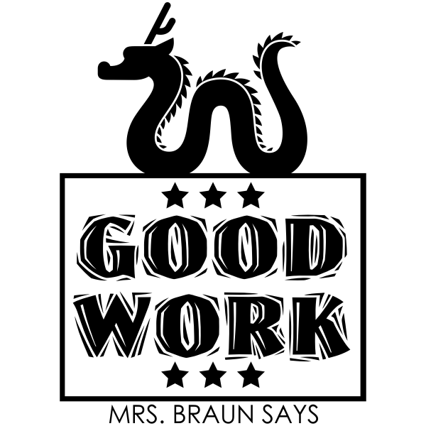GOOD WORK Dragon Teacher Feedback Stamp