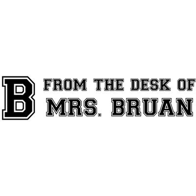 Varsity Letter From the Desk Stamp