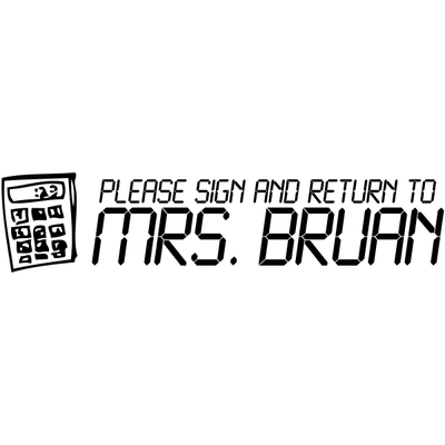 Sign & Return Stamp with Calculator