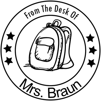 Backpack From The Desk Of Custom Teacher Stamp - alternate view