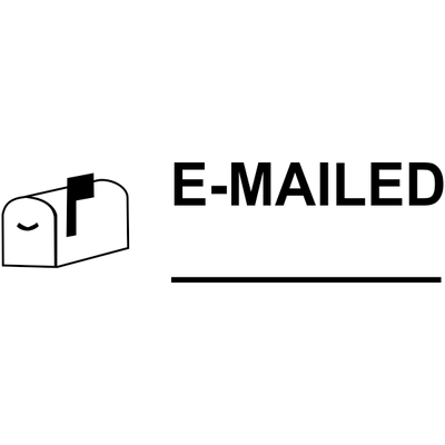 E-MAILED with Mailbox Stock Stamp - alternate view