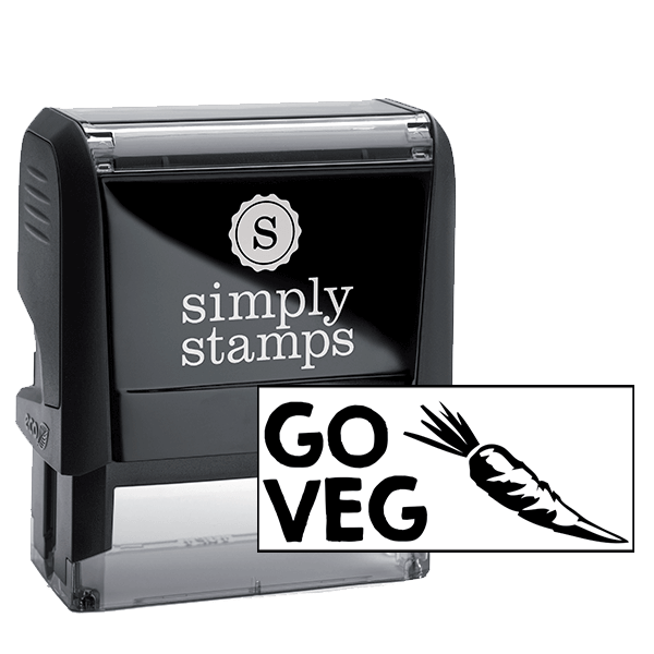 GO VEG Carrot Rubber Stamp