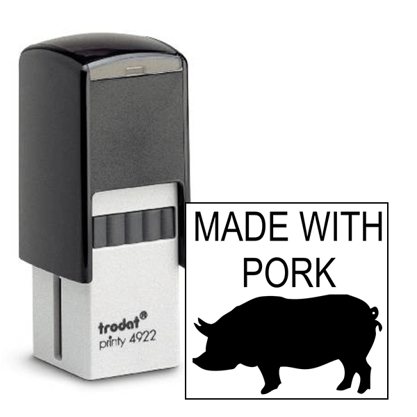 Made With Pork Rubber Stamp