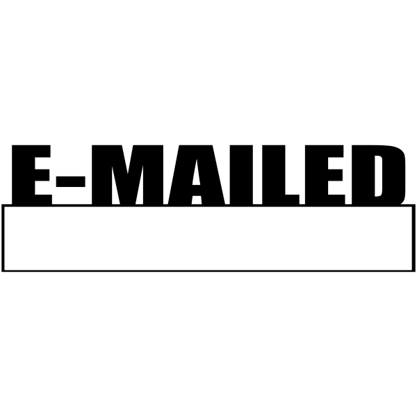 E-MAILED with Box Stock Stamp