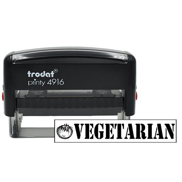 VEGETARIAN Tomato Rubber Stamp