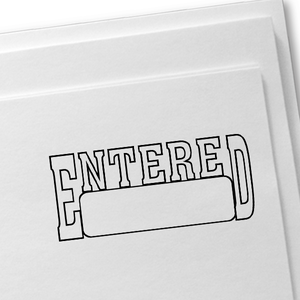 ENTERED Box Stock Stamp