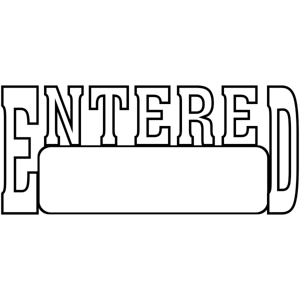 ENTERED Box Stock Stamp