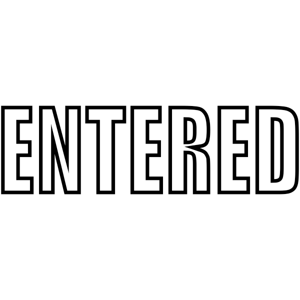 ENTERED Outline Stock Stamp Imprint