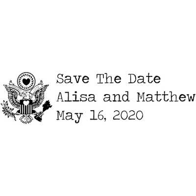 save-the-date Rectangle Stamp
