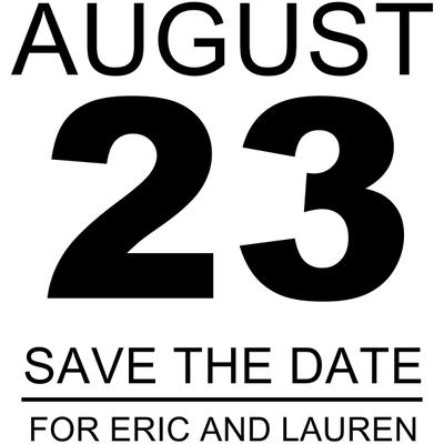 Bold Save the Date Stamp