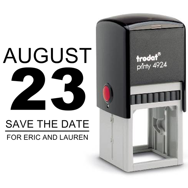 Calendar Page Save The Date Rubber Stamp | HC Brands