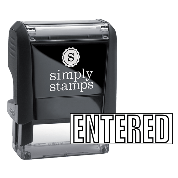 ENTERED Outline Stock Stamp