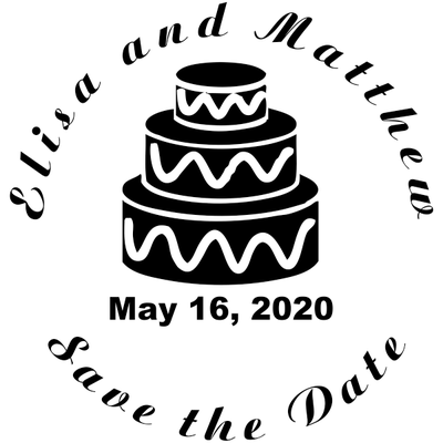 save the date Cake stamper