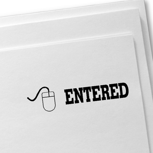 ENTERED Mouse Stock Stamp