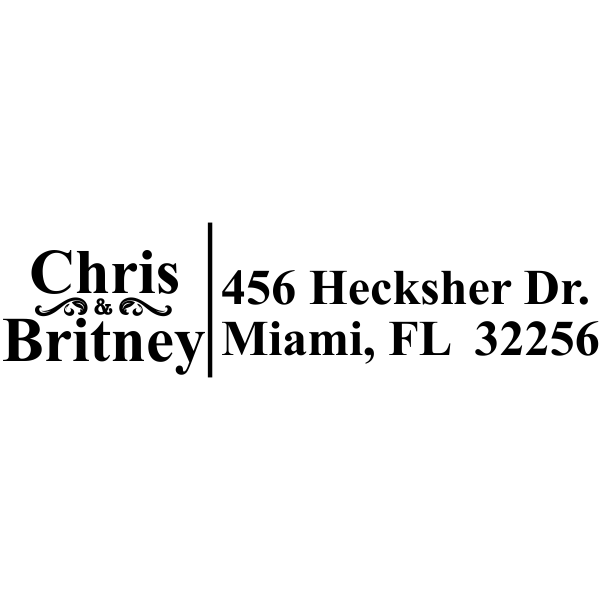 Simple Horizontal Scroll Custom Address Stamp