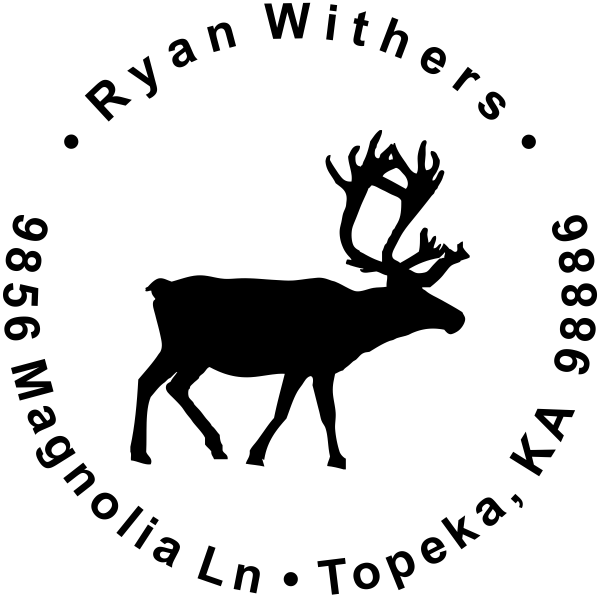 Holiday Reindeer Custom Return Address Stamp