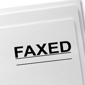 FAXED Underlined Stock Stamp Imprint