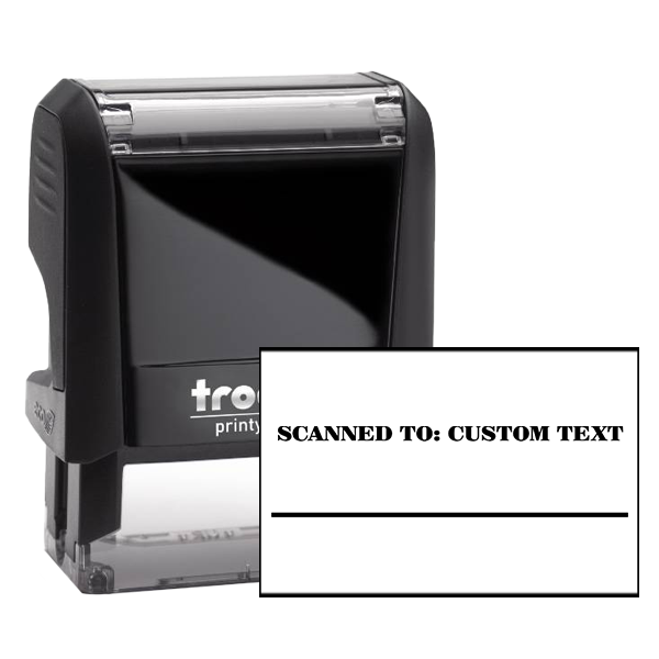 Custom SCANNED TO Paypal Date Space Mobile Deposit Rubber Stamp