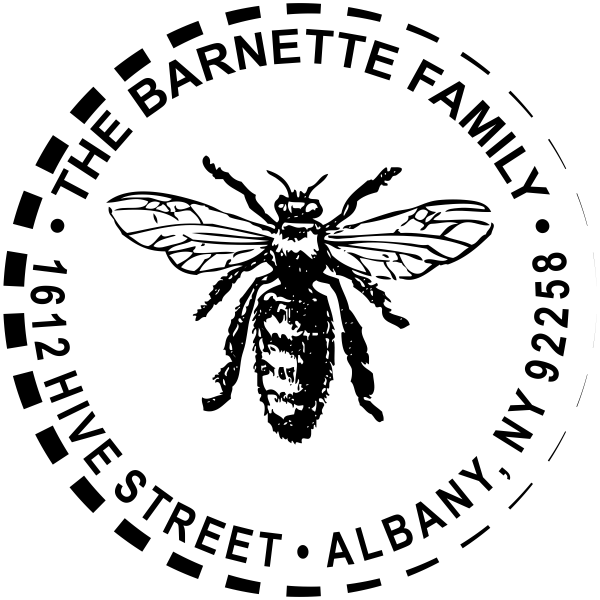 Sitting Hornet Return Address Stamp