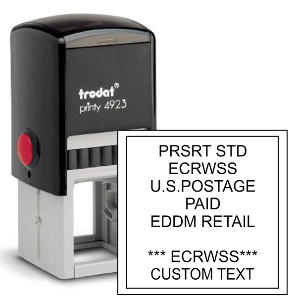 EDDM U.S. Postage Presorted ECRWSS Custom Text Stamp