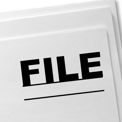 FILE Underlined Stock Stamp - alternate view