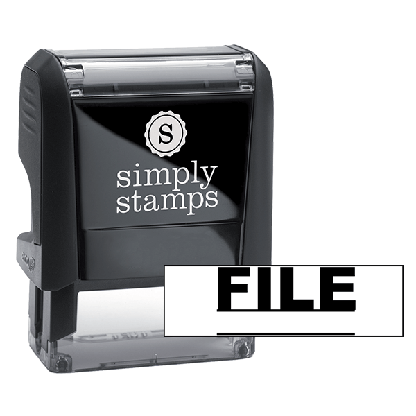 FILE Underlined Stock Stamp
