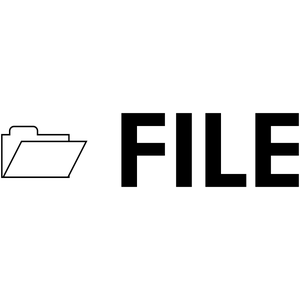 FILE with Folder Stock Stamp