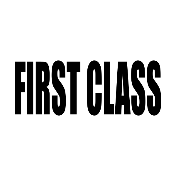 First Class Upper Case Stock Stamp