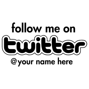 Follow Me On Twitter Self-Inking Stock Stamp