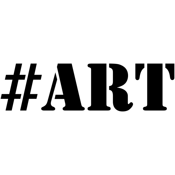 ART Hashtag Rubber Stamp