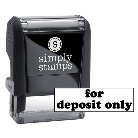 FOR DEPOSIT ONLY Lower Case Stock Stamp
