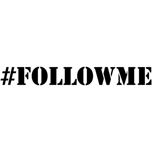 FOLLOW ME Hashtag Rubber Stamp