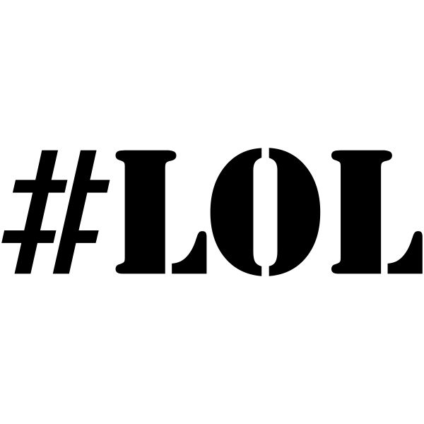 LOL Hashtag Rubber Stamp
