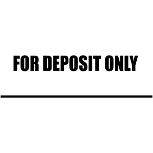 FOR DEPOSIT ONLY with Line Stock Stamp