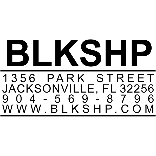 Bold Title Business Card Stamp