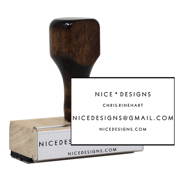 Faint Text Business Card Stamp