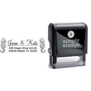 Seahorses Address Stamp