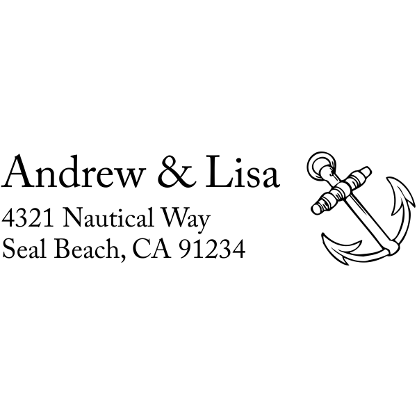 Ships Anchor Address Stamp