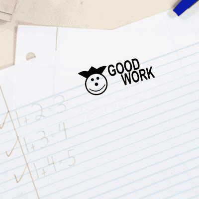 GOOD WORK Stock Stamp - alternate view