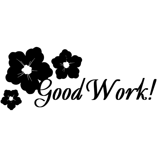 Good Work w/ Flowers Teacher Stamp