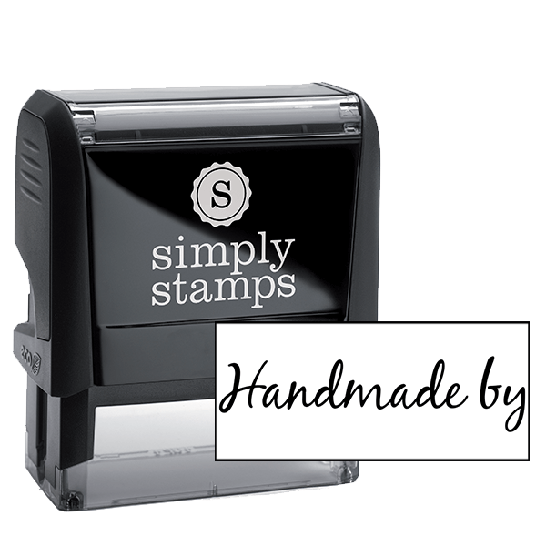 Handmade By Cursive Packaging Stamp