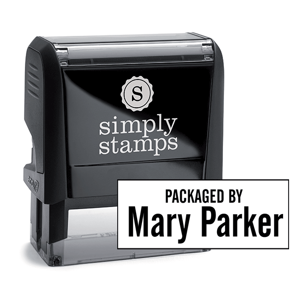 Packaged By Bold Tall Name Packaging Stamp