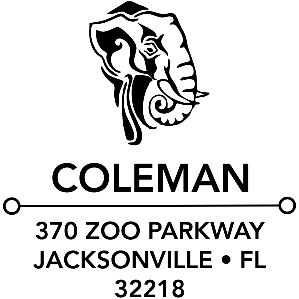 Tribal Elephant Square Address Stamp