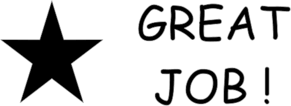Great Job Stamp with Star