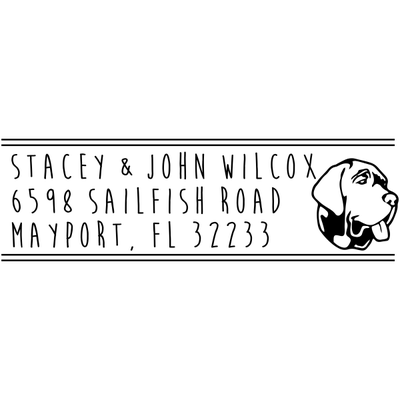 Large Labrador Address Stamp