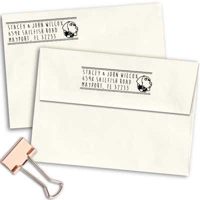 Large Labrador Dog Address Stamp - alternate view